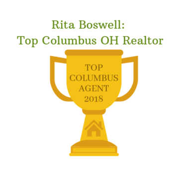 Gold Trophy reads Rita Boswell: Top Columbus OH Realtor